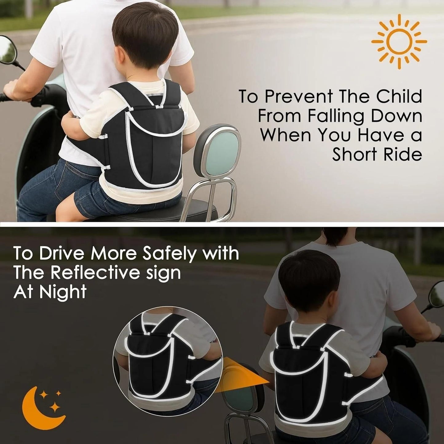 Motorcycle Safety Belt for Kids